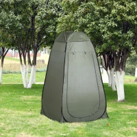 Outsunny Vestiário de praia dobrável Tenda para o chuveiro 120x120x190 cm Verde(m-12)