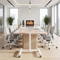 HOMCOM Scrivania Regolabile in Altezza, Piano Inclinabile, Ruote e Telaio in Acciaio, 60,5 x 52 x 75-114 cm, Bianco(m-5)