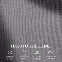 Outsunny Panchina a Dondolo 2 Posti da Giardino in Metallo e Tessuto a Rete, 120x70x85 cm, Grigio(m-6)