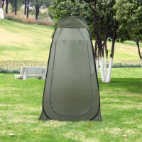 Outsunny Vestiário de praia dobrável Tenda para o chuveiro 120x120x190 cm Verde(m-2)