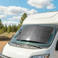 HOMCOM Zonnepaneel 100W 18V draagbaar outdoor zonnelader met 2 USB, LCD-display IP67 waterdicht(m-2)