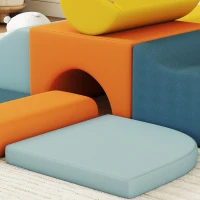 AIYAPLAY Juego de 9 Bloques de Espuma para Niños con Fundas de Terciopelo Lavables para Escalar y Gatear Multicolor(m-9)