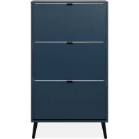 Meuble a chaussures - Bleu nuit - 12 paires - L70 x P24 x H125 cm - VIGO(m-3)