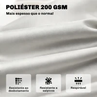 Outsunny Almofada para Banco de Jardim com Encosto Enchimento Espesso e Fitas de Fixação para Interior e Exterior 150x98x8 cm Cinza(m-4)