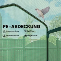 Outsunny Folien-Gewächshaus, Treibhaus, Mini-Gewächshaus, Pflanzenhaus, Frühbeet, 4 Regalfächer, 69 x 50 x 165 cm, Grün(m-4)