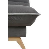 Canapé convertible Clic Clac 3 places - Matelas DUNLOPILLO Ep.13 cm - Mousse HR 35 kg/m3 - Tissu Gris - Fabriqué en France(m-6)