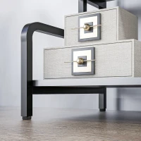 Homcom Rafturi Depozitare – 3 Niveluri, Metal Stil Industrial(m-9)