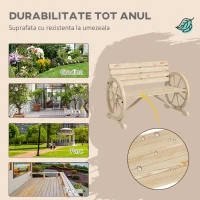 Outsunny Banca Country Fonta 127×60×85 cm – 2‑locuri cu Cotiere Rotative Neagra(m-6)