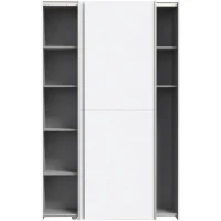 Armoire 2 portes coulissantes multifonction - Blanc mat - L120 x P41,6 x H190,5 cm - OZZULA(m-3)