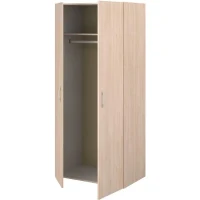 Armoire - EASY LIFE -  Décor Chene clair - 2 portes battantes - L80,2 x H180 x P49,7cm - PARISOT(m-6)
