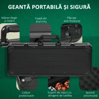 SPORTNOW Set Poker Complet, cu 500 Jetoane, 5 Zaruri, 2 Pachete de Cărți, 3 Butoane(m-6)