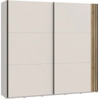 Armoire WAIKATO - Cachemire - 2 portes coulissantes - L220 x P61 x H210,5 cm(m-1)