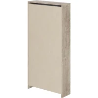 Meuble a chaussures - 4 Portes - Chene et blanc - 75x24x154 cm - Leona(m-6)