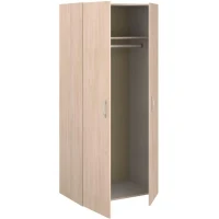 Armoire - EASY LIFE -  Décor Chene clair - 2 portes battantes - L80,2 x H180 x P49,7cm - PARISOT(m-5)