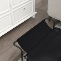 PawHut Cama Elevada para Perros Refrescante y Transpirable 91x69x29 cm Malla de Textilene Reposacabezas Inclinado Negro(m-8)