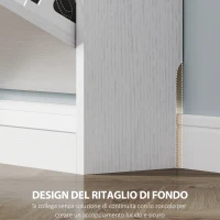 HOMCOM Scarpiera Slim a 3 Cassetti Ribaltabili con Intaglio Inferiore, in Legno, 80x17x108 cm, Bianco(m-6)