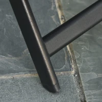 Outsunny Set of 2 Outdoor Sun Lounger 10-Position Adjustable Texteline Folding Reclining Chairs with Footrest for Patio Garden, Grey(m-19)