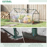 Outsunny Estufa 119x60x60cm Estufa de Jardim com 2 Janelas Enroláveis para Cultivo de Plantas Verduras Flores Transparente(m-7)