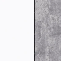 Armoire a chaussures MISCA - Style contemporain effet béton et blanc mat - L 69 cm(m-5)