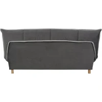 Canapé convertible Clic Clac 3 places - Matelas DUNLOPILLO Ep.13 cm - Mousse HR 35 kg/m3 - Tissu Gris - Fabriqué en France(m-3)