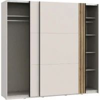 Armoire WAIKATO - Cachemire - 2 portes coulissantes - L220 x P61 x H210,5 cm(m-5)