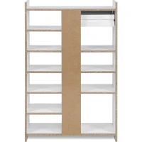 Meuble a chaussures - MÜNSTER - Blanc - 12 paires de chaussures - 71,5 x 25 x 109 cm(m-6)