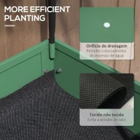 Outsunny Mesa de Cultivo com Rodas 80x40x120 cm Horta Urbana Elevada com Cobertura de Estufa para Cultivar Plantas Flores Verde(m-7)