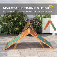 PawHut Dog Agility Equipment, Dog Playground Equipment with Non-slip Surface, A-frame, Agility Ramp for All Breeds, Orange(m-4)