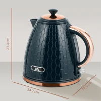 HOMCOM 3000W Rapid Boil Honeycomb Kettle - Dark Blue(m-3)