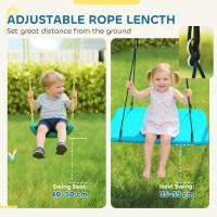 AIYAPLAY 5-in-1 Schaukelgestell mit verstellbarer Nestschaukel Turnringe Doppelsitzer Klettergerüst für 3-8 Jahre 440x175x203 cm(m-6)