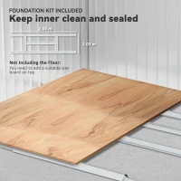 Outsunny Magazie de Grădină 4,9 m² 277x195x192 cm cu 2 Uși Culisante, Acoperiș Înclinat și 4 Grile de Ventilație, Gri Argintiu(m-7)