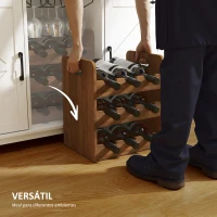 HOMCOM Aparador de Cozinha Rústico com Prateleiras Ajustáveis e Suporte para Garrafas 120x37x88 cm Branco(m-5)