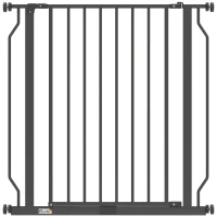 PawHut Extra Wide Dog Gate, with Door Pressure, for Doorways, Hallways, Staircases - Black(m-1)