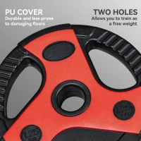 SPORTNOW Conjunto de Barra de Pesos com Discos Conjunto de Musculação com  Discos 1,25kg 2,5kg e 5kg 140x17x17cm Preto e Vermelho(m-8)