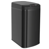 HOMCOM 12L Sensor Bin, Automatic Touchless Motion Sensor Kitchen Bin with Fingerprint Resistant Stainless Steel, Black(m-11)