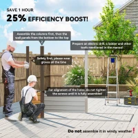 Outsunny 3.7 x 7.9ft Galvanised Steel Shed, with Latched Door and Padlock - Oak(m-4)