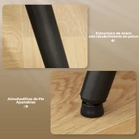 HOMCOM Pack de 4 Sillas de Comedor Modernas Sillas de Cocina Tapizada en Terciopelo con Respaldo Bajo 50x52x83 cm Crema(m-5)