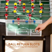 SPORTNOW Futbolín 92 cm, 22 jugadores, 2 pelotas, marcadores manuales, empuñaduras antideslizantes, marrón(m-4)