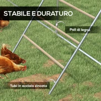 PawHut Trespolo per Galline a 4 Livelli per 4-6 Polli in Legno e Acciaio Zincato, Colore Legno(m-5)