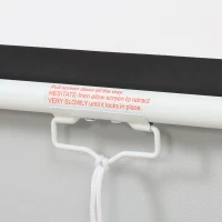 HOMCOM Pantalla de Proyector Manual 120 Pulgadas Formato 4:3/16:9 para Interior y Exterior 244x183 cm Blanco(m-9)