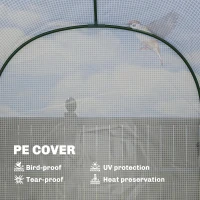 Outsunny Walk-in Greenhouse with Shelves, Small Greenhouse with PE Cover and Roll-up Door, 123 x 187 x 189 cm, White(m-5)