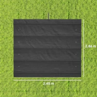 Outsunny Cobertura para Pérgola Retrátil 286x245 cm Teto de Substituição para Pérgola com Proteção UV30+ para Pérgola de 3x2,15 cm Cinza(m-3)