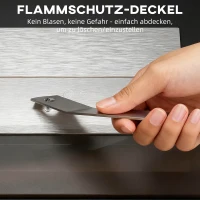 HOMCOM Bio-ethanol haard, vrijstaande indoor vuurplaats, 0,9 L inhoud, staal, 3 uur brandtijd, 60 cm, zwart(m-6)