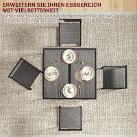 HOMCOM 3-teiliges Bartisch-Set Hochtisch-Set 3-teilig, 2 Stühle, 1 Tisch, 90 cm x 47 cm x 76  cm, Grau(m-7)