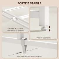 HOMCOM Scrivania Pieghevole Salvaspazio con Stand per Monitor Rimovibile, 100x48x87.5 cm, Legno(m-6)