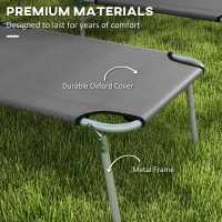 Outsunny Outdoor Foldable Sun Lounger Set of 2, 4 Level Adjustable Backrest Reclining Sun Lounger Chair with Angle Adjust Sun Shade Awning for Beach, Garden, Patio, Grey(m-7)