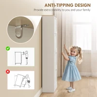 HOMCOM Modern Compact Four-Drawer Shoe Storage Cabinet - White(m-7)