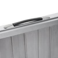 HOMCOM Rampa Dobrável para Cadeiras de Rodas 61 cm Carga 270 kg Antiderrapante com Bordas de Segurança e Alça Prata(m-9)