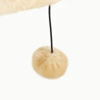 PawHut Set de cățărat pentru pisici, 5 piese, cu stâlp pentru zgâriat, platforme de săritură, scară, căsuță, montare pe perete, bej(m-4)