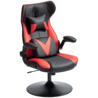Vinsetto Scaun de gaming cu funcție de balans, scaun rotativ, reglabil pe înălțime, șezut căptușit, metal, 67 x 71 x 112 cm, Roșu(m-1)